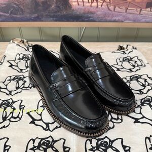 Freda Salvador Elba Penny Loafer Black Spazzolato / US 8